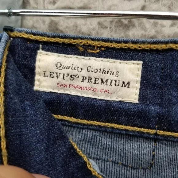 Levis Jeans Womens 26 Blue Mile High Super Skinny Premium Stretch Denim - Picture 6 of 16